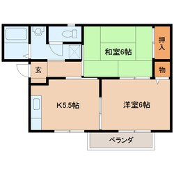 桜井駅 徒歩18分 2階の物件間取画像